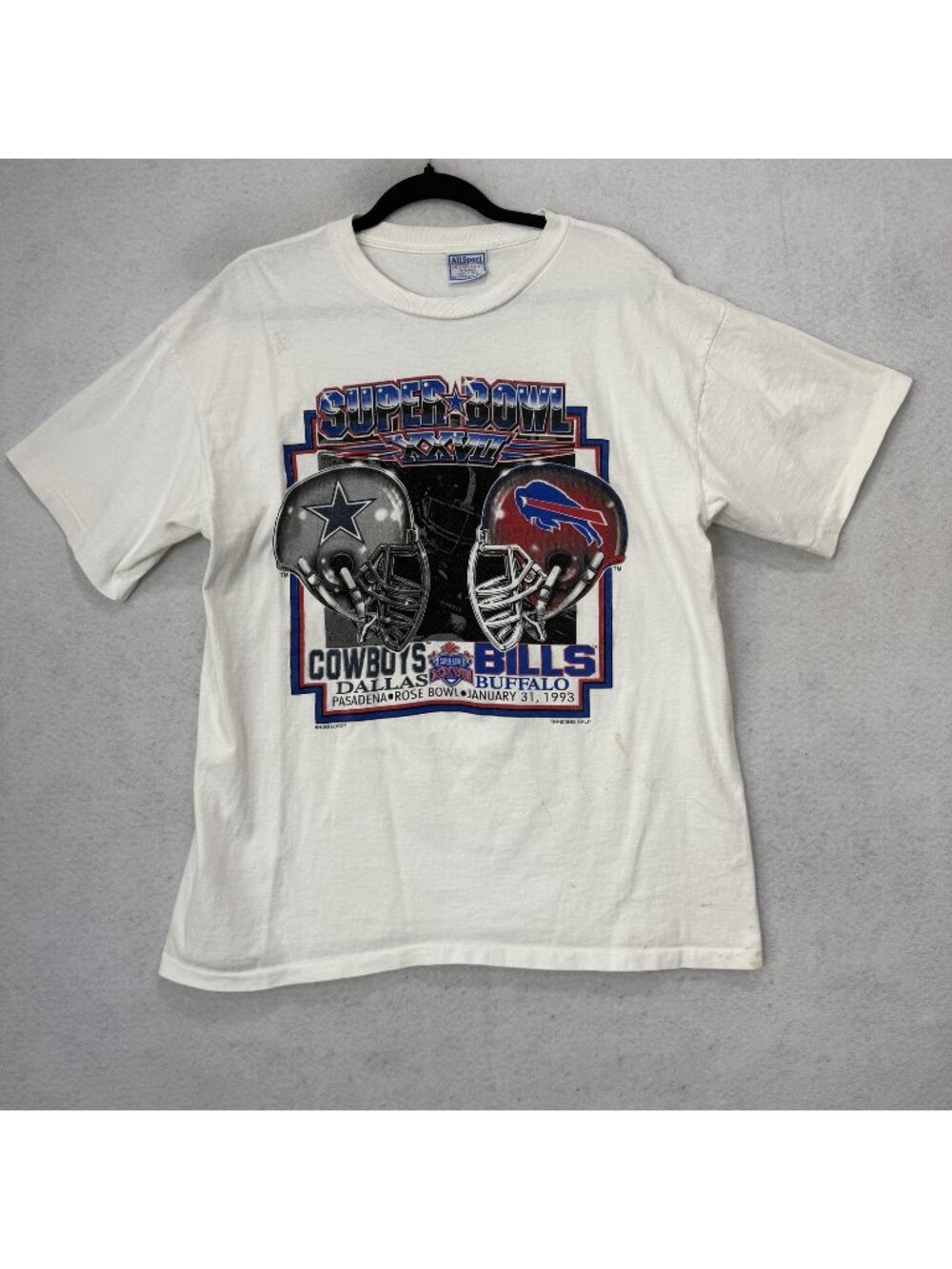 Vintage Dallas Cowboys Bills Super Bowl Shirt Mens XL NFL Football AllSport 90s